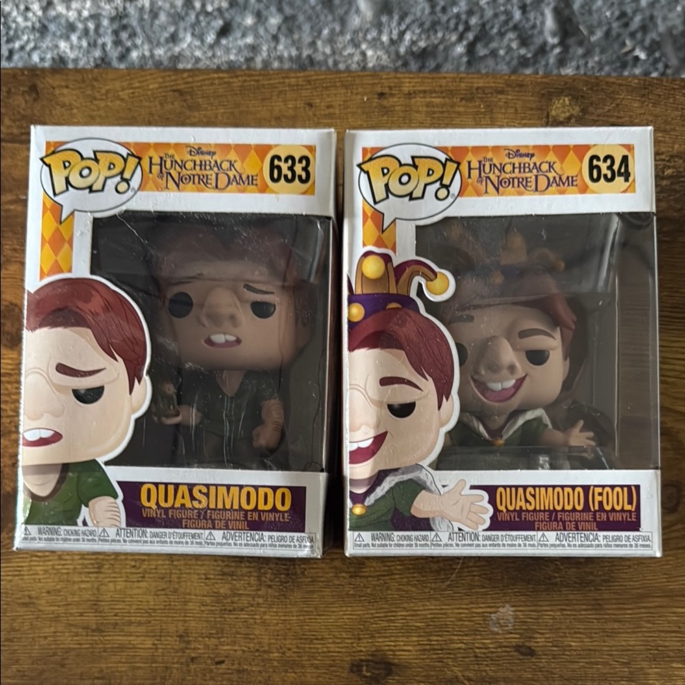 Funko Pop Disney Quasimodo and Fool Figures